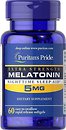 Фото Puritan's Pride Melatonin 5 мг 60 капсул