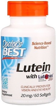 Фото Doctor's Best Lutein with Lutemax 20 мг 60 капсул (DRB00369)