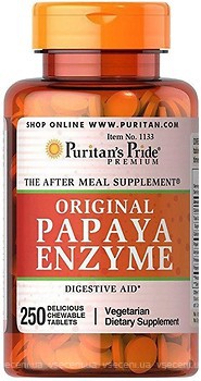 Фото Puritan's Pride Original Papaya Enzyme 250 таблеток
