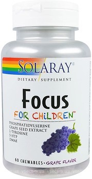 Фото Solaray Focus For Children зі смаком винограду 60 капсул (SOR08378)