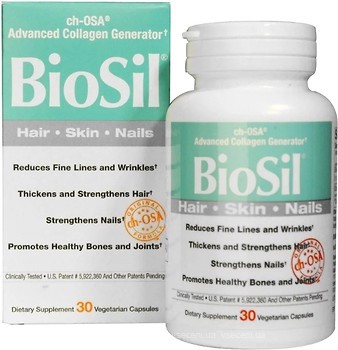 Фото Natural Factors BioSil Hair, Skin, Nails 30 капсул (NFS39182)