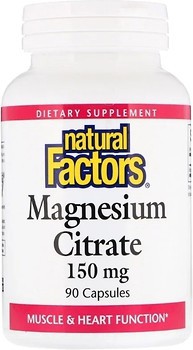 Фото Natural Factors Magnesium Citrate 150 мг 90 капсул (NFS01652)