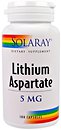 Фото Solaray Lithium Aspartate 5 мкг 100 капсул (SOR04599)