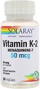 Фото Solaray Vitamin K-2 Menaquinone-7 50 мкг 30 капсул (SOR36153)