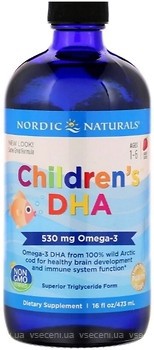 Фото Nordic Naturals Children's DHA 530 мг зі смаком полуниці 473 мл (NOR-02724)