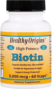 Фото Healthy Origins Biotin 5000 мкг 60 капсул (HOG25103)