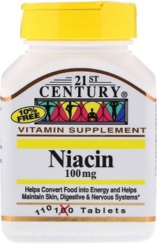 Фото 21st Century Niacin 100 мг 110 таблеток (21364)