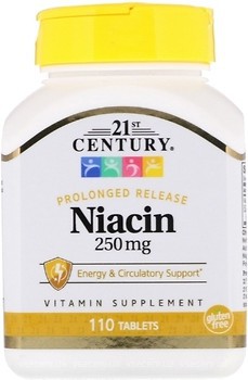 Фото 21st Century Niacin 250 мг 110 таблеток (22849)