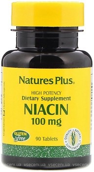 Фото Nature's Plus Niacinamide 100 мг 90 таблеток (1850)
