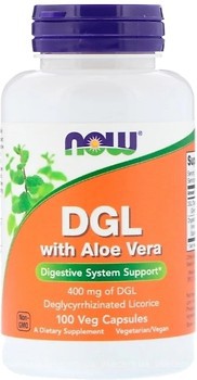 Фото Now Foods DGL with Aloe Vera 400 мг 100 капсул (04654)