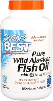 Фото Doctor's Best Pure Wild Alaskan Fish Oil with AlaskOmega 180 капсул (DRB00417)