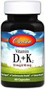 Фото Carlson Labs Vitamin D3 + K2 50 мкг+ 90 мкг 60 капсул (CAR-10610)