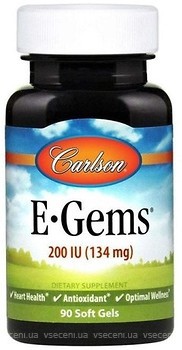 Фото Carlson Labs E-Gems 200IU 90 капсул