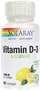 Фото Solaray Vitamin D3 2000 IU зі смаком лимона 60 льодяників (SOR79645)