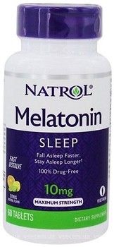 Фото Natrol Melatonin 10 мг со вкусом лимона, апельсина, лайма 60 таблеток