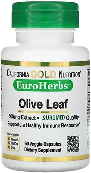 Фото California Gold Nutrition Olive Leaf Extract 500 мг 60 капсул