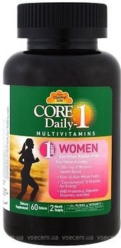 Фото Country Life Core Daily-1 for Women 60 пігулок
