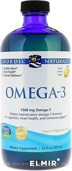 Фото Nordic Naturals Omega-3 зі смаком лимона 1560 мг 437 мл