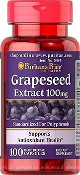 Фото Puritan's Pride Grapeseed Extract 100 мг 100 капсул