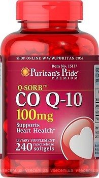 Фото Puritan's Pride Q-Sorb Co Q-10 100 мг 240 капсул