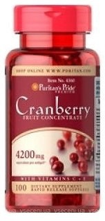 Фото Puritan's Pride Cranberry Fruit Concentrate C & E 4200 мг 100 капсул