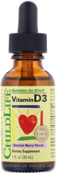 Фото ChildLife Organic Vitamin D3 зі смаком ягід 10 мл (CDL10900)
