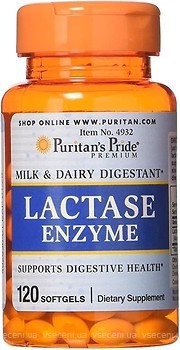 Фото Puritan's Pride Lactase Enzyme 120 капсул