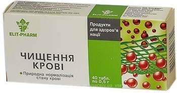 Фото Elit-Pharm Очищення крові 0.5 г 40 таблеток
