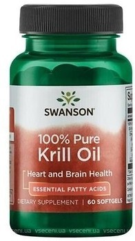 Фото Swanson 100% Pure Krill Oil 500 мг 60 капсул (SWA17059)