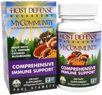 Фото Fungi Perfecti Mushrooms MyCommunity Comprehensive Immune Support 30 капсул (FPI03811)