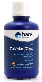 Фото Trace Minerals Liquid Cal/Mag/Zinc 473 мл (TMR00043)