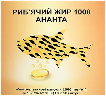 Фото Ananta Риб'ячий жир 1000 мг 100 капсул