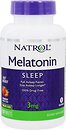 Фото Natrol Melatonin 3 мг зі смаком полуниці 150 таблеток