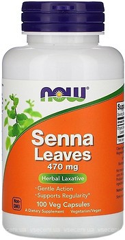 Фото Now Foods Senna Leaves 470 мг 100 капсул (NOW04752)