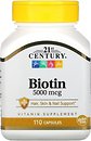 Фото 21st Century Biotin 5000 мкг 110 капсул