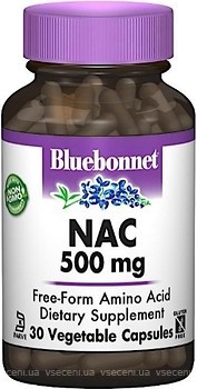Фото Bluebonnet Nutrition NAC 500 мг 30 капсул (BLB0062)