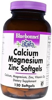 Фото Bluebonnet Nutrition Calcium Magnesium Zink Soft 120 капсул
