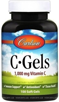 Фото Carlson Labs C-Gels Vitamin C 1000 мг 100 капсул