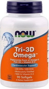 Фото Now Foods Tri-3D Omega 90 капсул