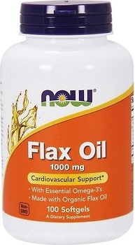 Фото Now Foods Flax Oil 1000 мг 100 капсул