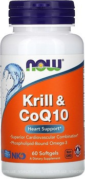 Фото Now Foods Krill & CoQ10 60 капсул