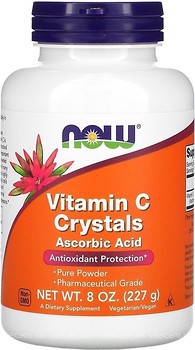 Фото Now Foods Vitamin C Crystals Ascorbic Asid 227 г