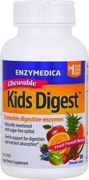 Фото Enzymedica Kids Digest зі смаком фруктового пуншу 90 таблеток