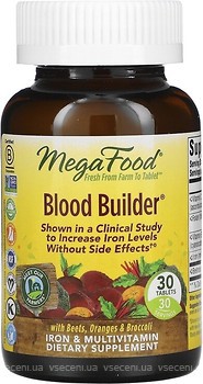 Фото MegaFood Blood Builder 30 таблеток (MGF10170)