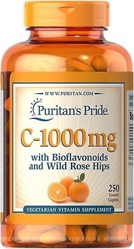 Фото Puritan's Pride Vitamin C-1000 мг with Bioflavonoids & Rose Hips 250 капсул