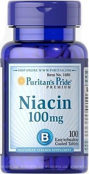 Фото Puritan's Pride Niacin 100 мг 100 таблеток