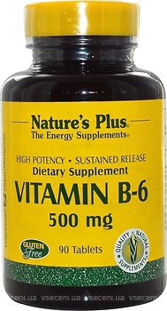 Фото Nature's Plus Vitamin B6 500 мг 90 таблеток