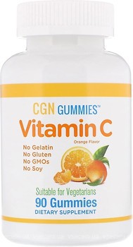 Фото California Gold Nutrition Vitamin C зі смаком апельсина 90 таблеток (CGN01092)