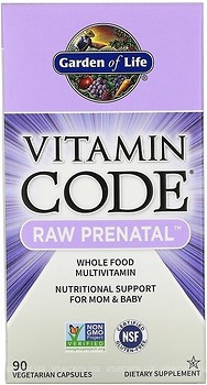 Фото Garden of Life Vitamin Code RAW prenatal 90 капсул