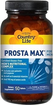 Фото Country Life Prosta Max For Men 50 таблеток